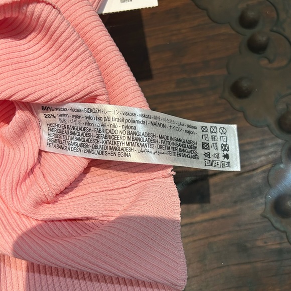 ZARA Ribbed Sleeveless Tank Top Pink Sz M NWT - Picture 3 of 5